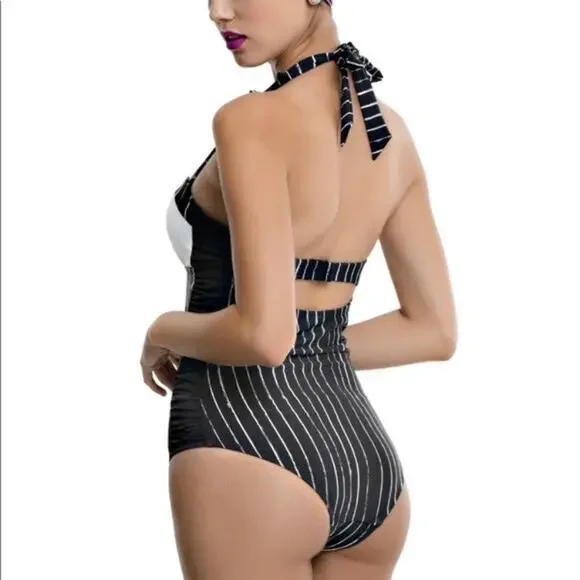 Hot Topic Disney Nightmare Before Christmas Jack Skellington Swimsuit Sz.XL - Picture 3 of 16